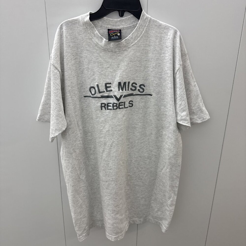 Soffe's Choice Ole Miss University Rebels USA Made Gray‎ Sports Large T Shirt